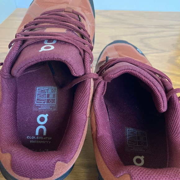 On Cloudventure Waterproof Trail Running Shoes Womens Size 8.5 Rust Orange Color - Picture 5 of 14